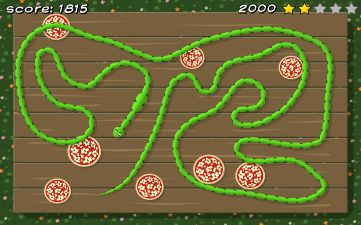 Captura de ecrã Pizza Snake - nível 8: Grande Clássico
