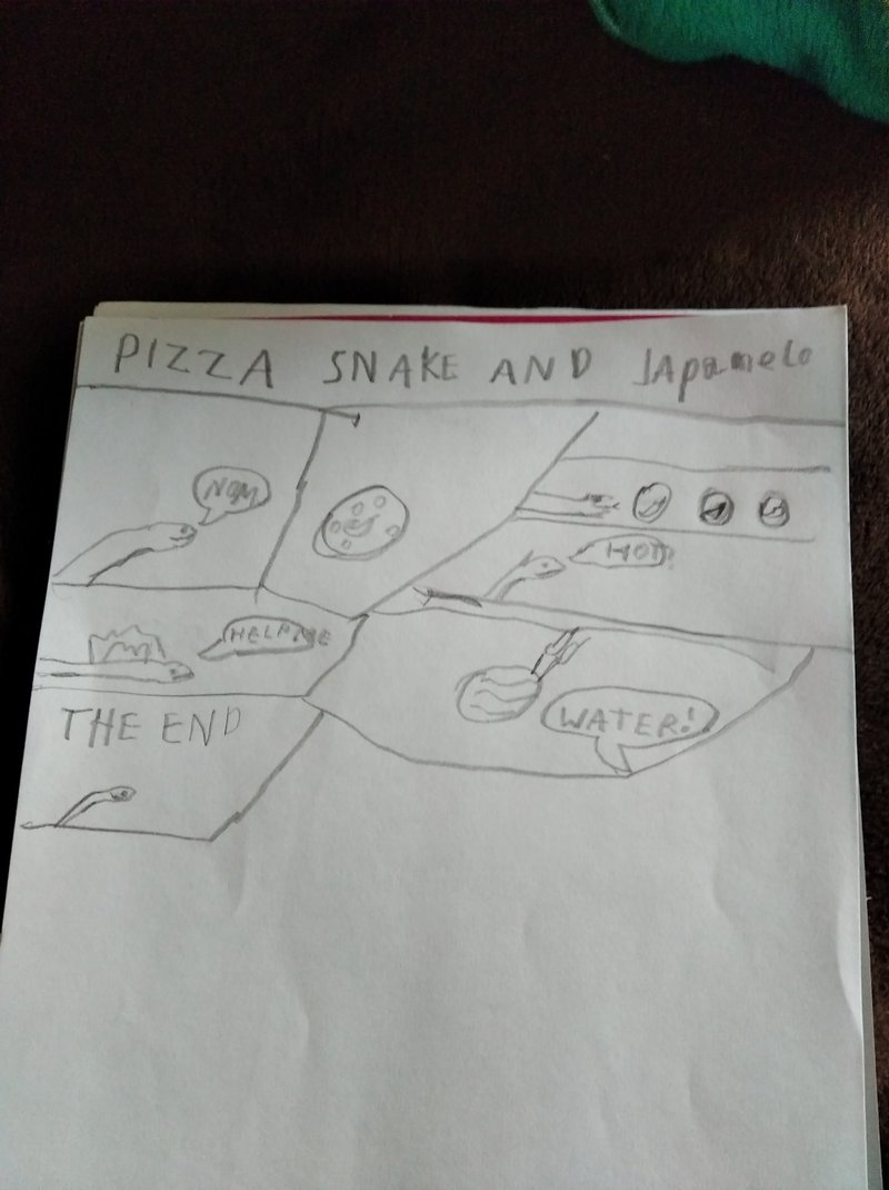 Drawing: Pizza Snake Hot Pizza