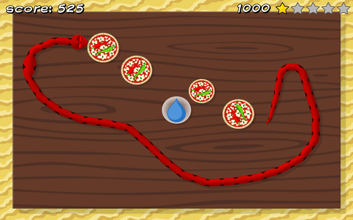 Captura de ecrã Pizza Snake - nível 5: Picante